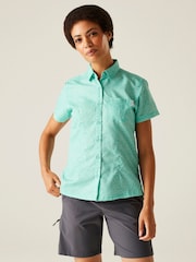 Regatta Blue Womens Mindano VIII Short Sleeve Shirt - Image 1 of 6