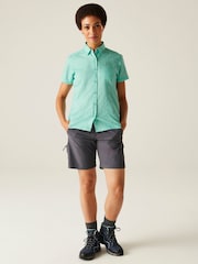 Regatta Blue Womens Mindano VIII Short Sleeve Shirt - Image 3 of 6