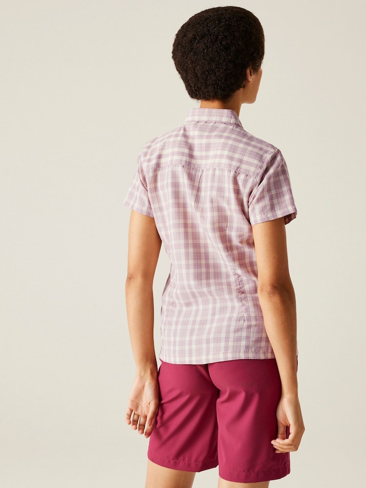 Regatta Pink Womens Mindano VIII Short Sleeve Shirt - Image 2 of 7