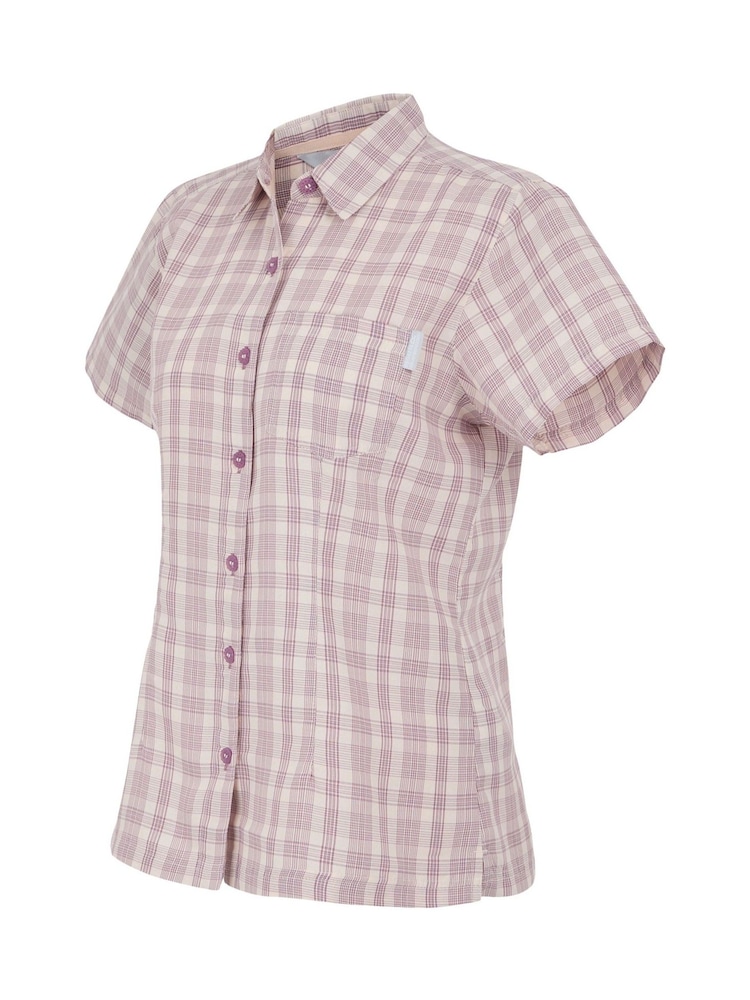 Regatta Pink Womens Mindano VIII Short Sleeve Shirt - Image 7 of 7