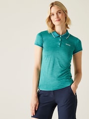 Regatta Blue Chrome Womens Remex II Active Polo Shirt - Image 1 of 7