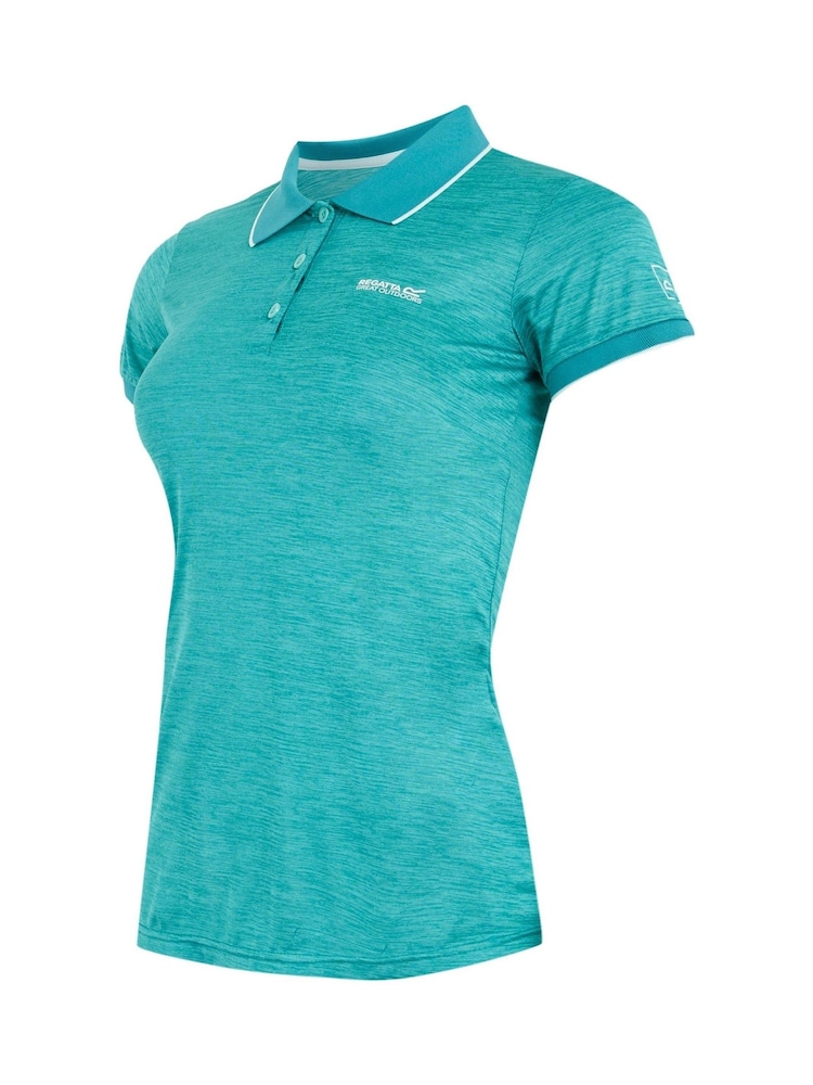 Regatta Blue Chrome Womens Remex II Active Polo Shirt - Image 7 of 7