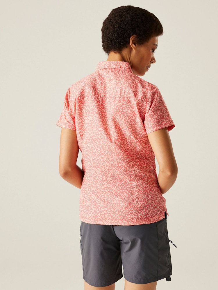 Regatta Orange Womens Mindano VIII Short Sleeve Shirt - Image 2 of 7