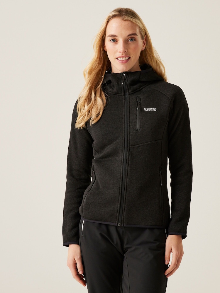 Regatta Black Womens Newhill Hooded Fleece - Image 1 of 7