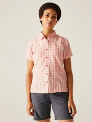 Regatta Orange Womens Mindano VIII Short Sleeve Shirt - Image 1 of 7