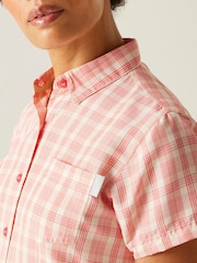 Regatta Orange Womens Mindano VIII Short Sleeve Shirt - Image 4 of 7