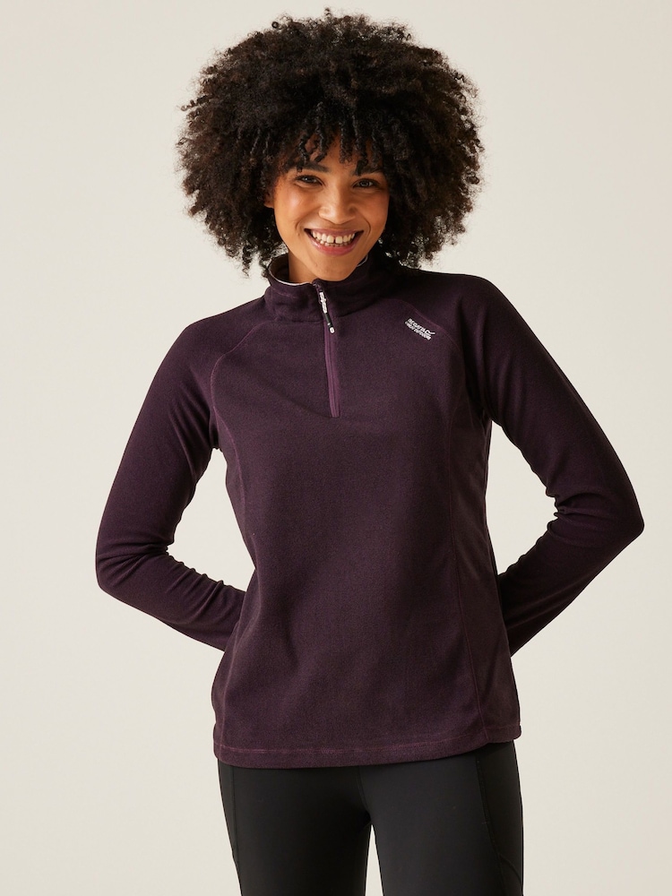 Regatta Purple Womens Montes Lightweight Half Zip Fleece - Image 1 of 6