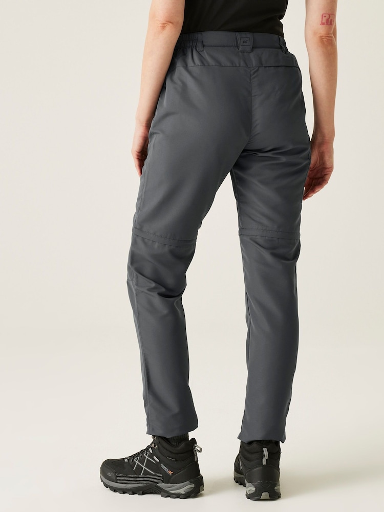 Gris - Regatta Womens Chaska Zip Off III Trousers - Imagen 2 de 4