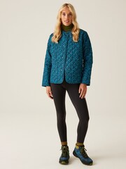 Regatta Blue Womens Orla Kiely Quilted Jacket - Image 3 of 8