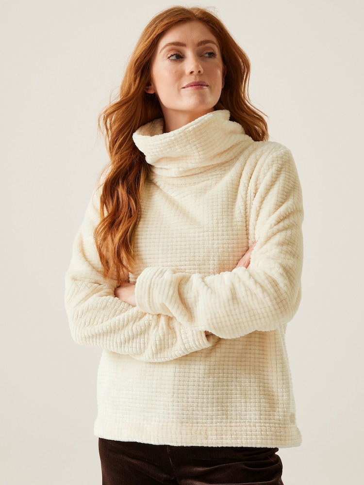 Regatta Cream Womens Bardou II Fluffy Jumper - Image 1 of 6 Regatta Cream Womens Bardou II Fluffy Jumper - Image 1 of 6