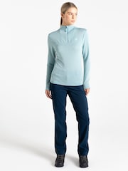 Azul - Dare 2b Womens Torrek Mountain Series Overhead Midlayer Black Top - Imagen 3 de 7