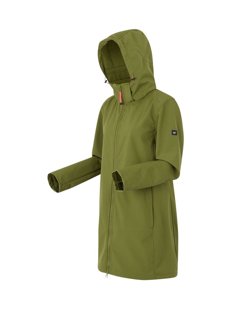 Regatta Green Womens Carisbrooke Softshell Jacket - Image 8 of 8