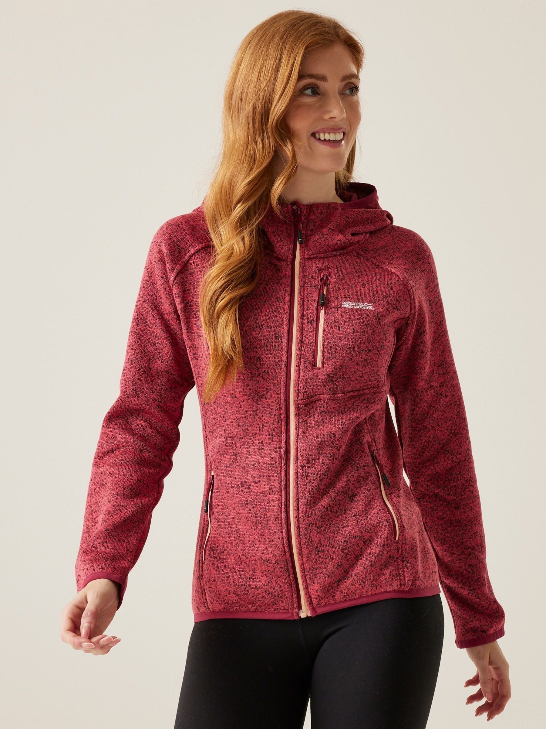 Regatta Red Womens Newhill Hooded Fleece