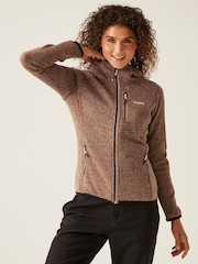 Regatta Brown Womens Newhill Hooded Fleece - Image 1 of 6