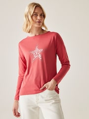 Regatta Red Womens Carlene Graphic Print T-Shirt - Image 1 of 6