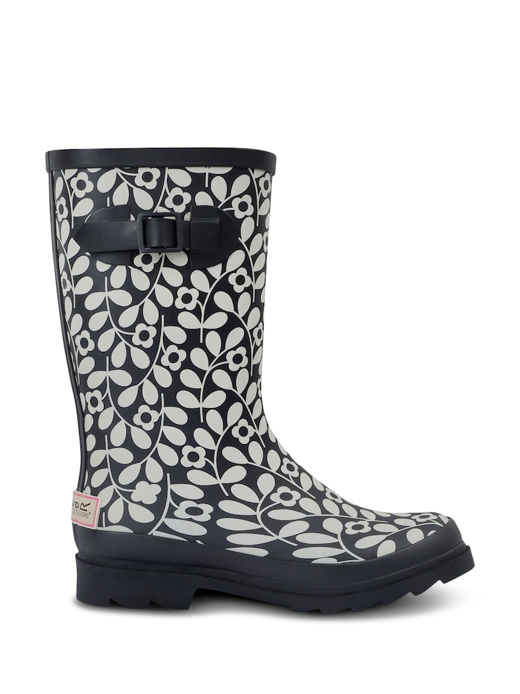 Regatta Black Womens Orla Kiely Quarter Wellies - Image 1 of 6