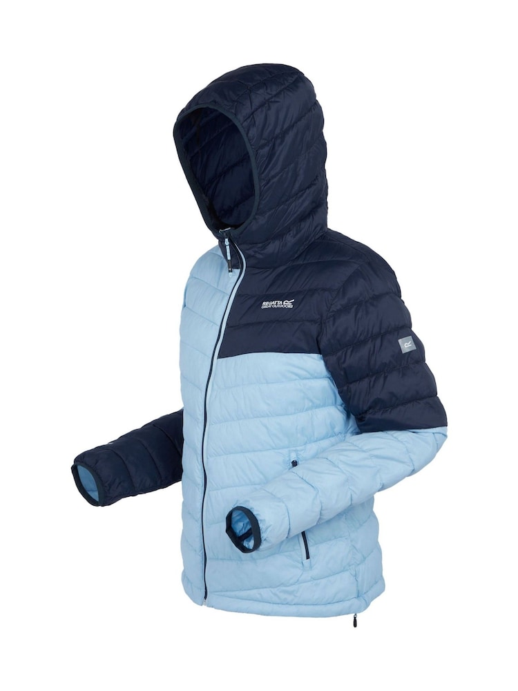 Regatta Blue Womens Hooded Hillpack III Jacket - Image 9 of 9