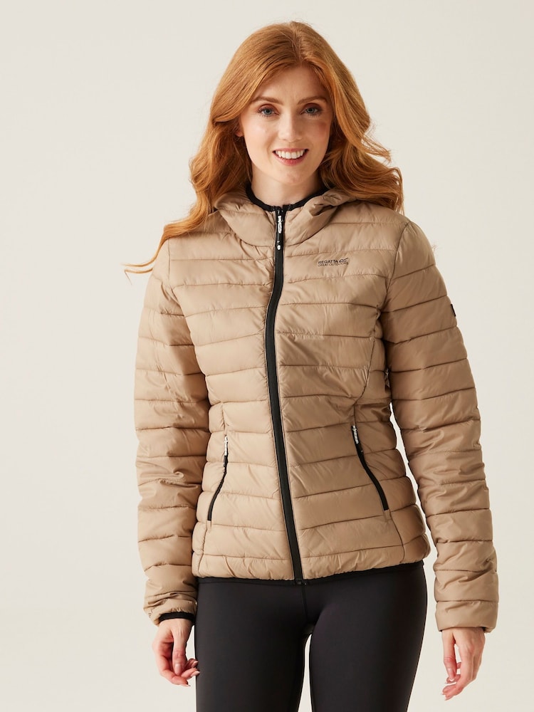 Regatta Cream Womens Hooded Marizion Baffled Jacket - Image 1 of 7