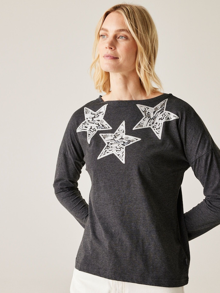 Regatta Grey Womens Carlene Graphic Print T-Shirt - Image 1 of 6