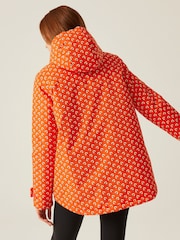 Regatta Red Womens Orla Kiely Mid Length Waterproof Jacket - Image 2 of 8