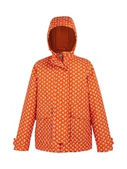 Regatta Red Womens Orla Kiely Mid Length Waterproof Jacket - Image 7 of 8