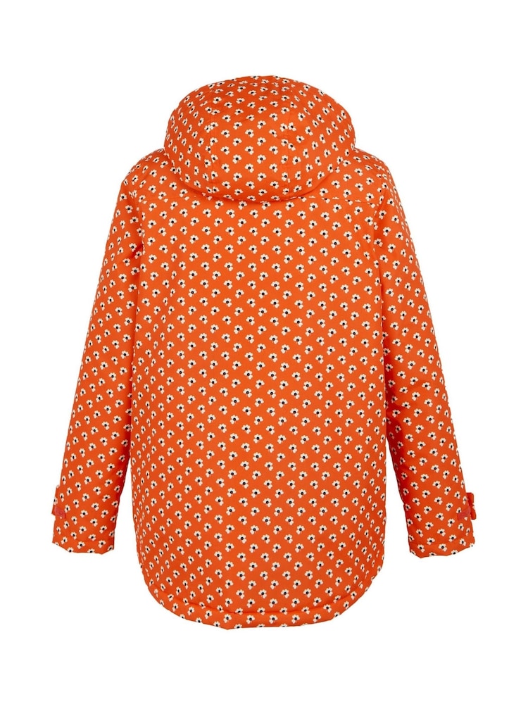 Regatta Red Womens Orla Kiely Mid Length Waterproof Jacket - Image 8 of 8