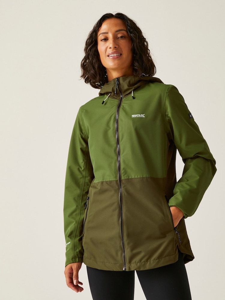 Regatta Green Womens Hamara IV Waterproof Jacket - Image 2 of 10
