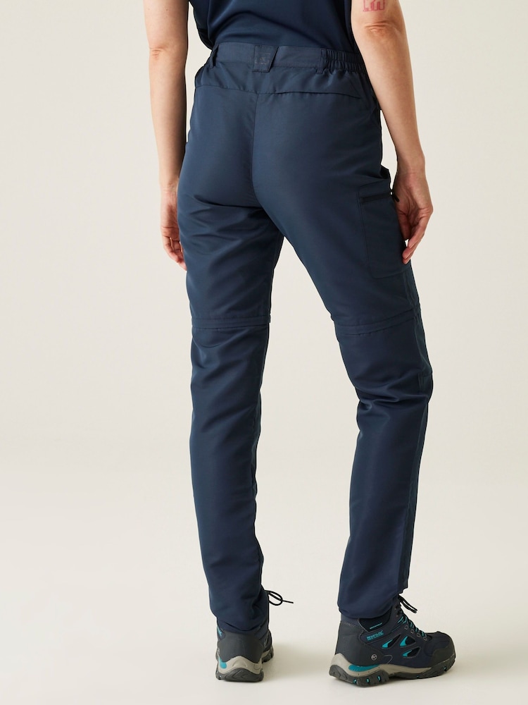 Regatta Blue Womens Chaska Zip Off Trousers III - Image 2 of 4