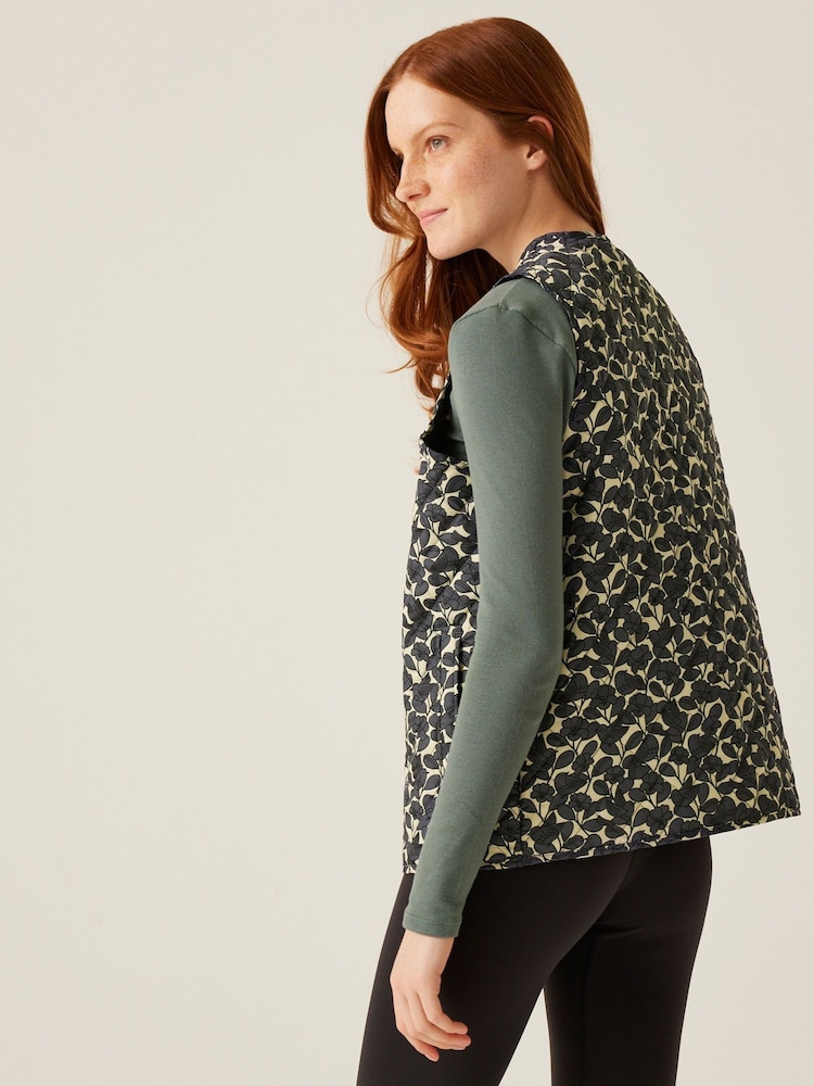 Regatta Grey Womens Orla Kiely Quilted Body Warmer - Image 2 of 6