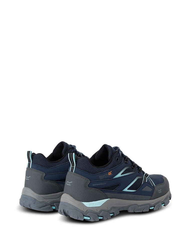 Regatta Blue Womens Holcombe III Low Waterproof Walking Boots - Image 3 of 5