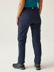 Regatta Blue Womens Travel Light Zip Off Trousers II - Image 2 of 7