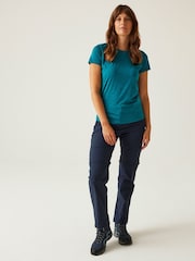 Regatta Blue Womens Travel Light Zip Off Trousers II - Image 3 of 7