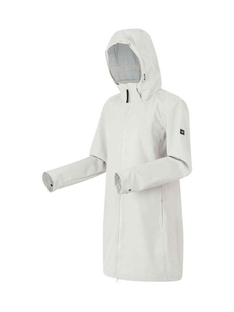 Regatta White Womens Carisbrooke Softshell Jacket - Image 8 of 8