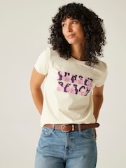 Regatta Cream Womens 100% Cotton Orla Kiely T-Shirt - Image 1 of 8