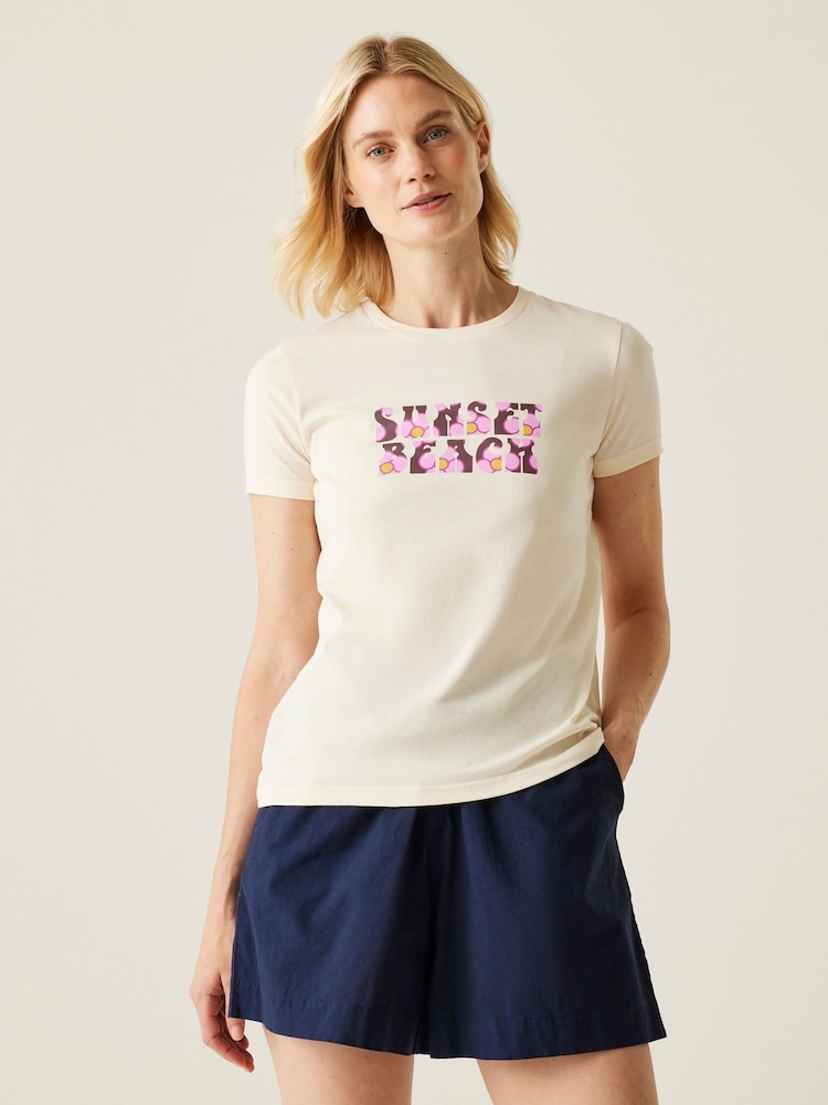 Regatta Cream Womens 100% Cotton Orla Kiely T-Shirt - Image 2 of 8