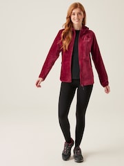 Regatta Red Womens Endra Full Zip Hooded Fleece - Image 3 of 6