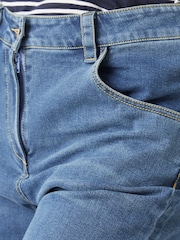 Azul - Regatta Erdre Denim Look Cotton Blend Shorts - Imagen 4 de 7