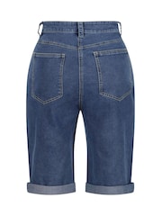 Azul - Regatta Erdre Denim Look Cotton Blend Shorts - Imagen 6 de 7