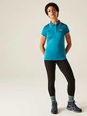 Regatta Blue Womens Remex II Active Polo Shirt - Image 3 of 4