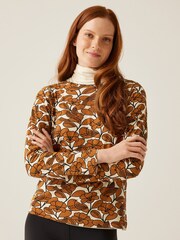 Regatta Brown Womens 100% Cotton Orla Kiely Winter T-Shirt - Image 1 of 6