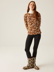 Regatta Brown Womens 100% Cotton Orla Kiely Winter T-Shirt - Image 3 of 6