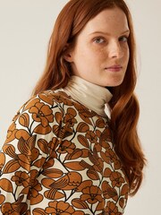 Regatta Brown Womens 100% Cotton Orla Kiely Winter T-Shirt - Image 4 of 6