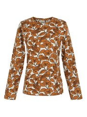 Regatta Brown Womens 100% Cotton Orla Kiely Winter T-Shirt - Image 5 of 6