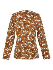 Regatta Brown Womens 100% Cotton Orla Kiely Winter T-Shirt - Image 6 of 6