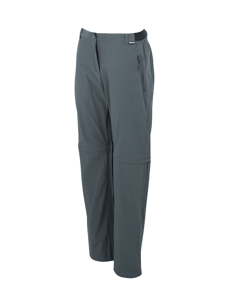 Regatta Grey Womens Travel Light Zip Off Trousers II - Image 9 of 9