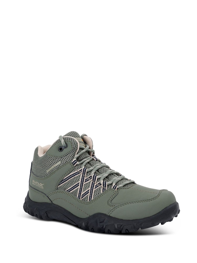 Regatta Green Womens Lady Edgepoint Waterproof Mid Walking Boots - Image 2 of 6