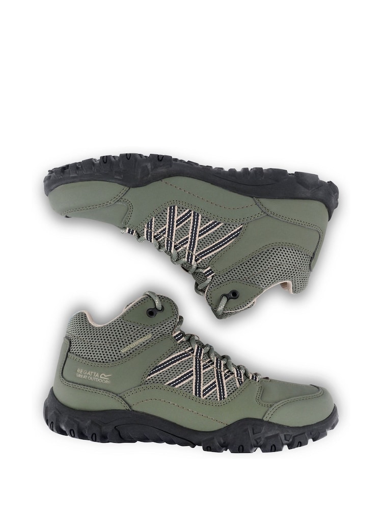 Regatta Green Womens Lady Edgepoint Waterproof Mid Walking Boots - Image 4 of 6