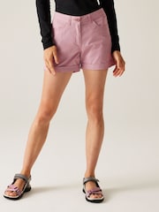 Regatta Pink Womens 100% Cotton Pemma Shorts - Image 1 of 7