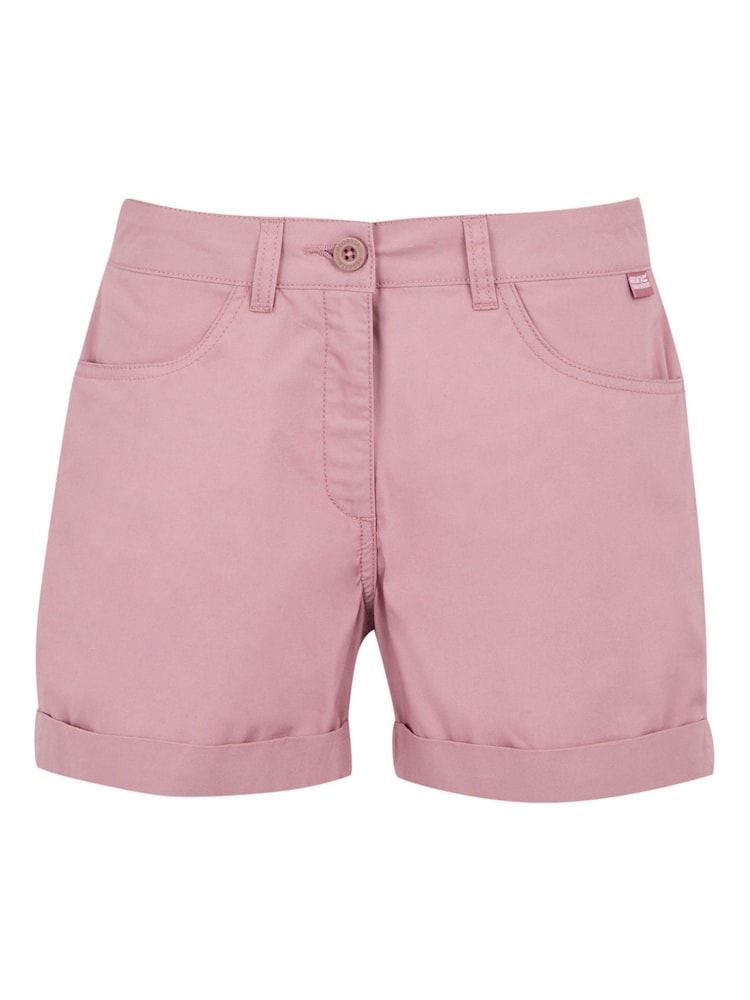 Regatta Pink Womens 100% Cotton Pemma Shorts - Image 5 of 7