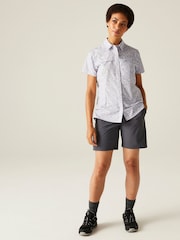Regatta Purple Womens Travel Packaway Short Sleeve Shirt - Image 3 of 7